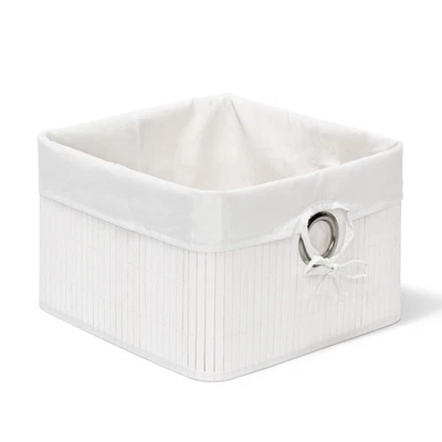 4x Aufbewahrungskorb Faltbox 31 cm leicht 0,5 kg waschbar weiß - Bild 1 von 4