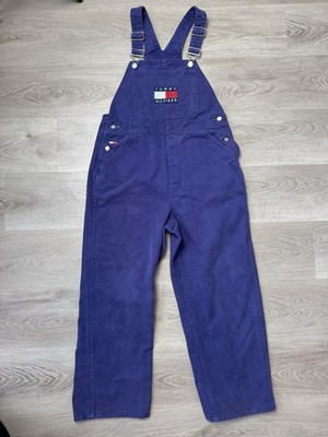 Vintage Tommy Hilfiger Overalls Purple 90s Y2K Tommy Jeans Sz 