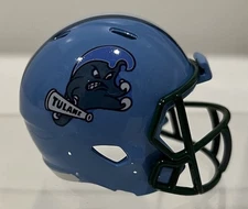 Custom Tulane Green Wave Pocket Pro Helmet Baby Blue American Conference