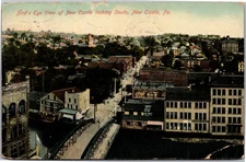 Postcard PA New Castle - Bird's Eye South Coke