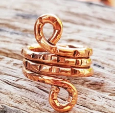 Solid Pure Copper Minimalist Healing Ring, Handmade, Unisex, Infinity Ring