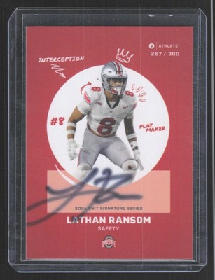 2024 ONIT Lathan Ransom S-15 267/300 Ohio State Buckeyes AUTO