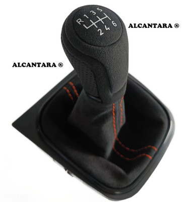 FÜR VW GOLF 5 6 EOS SCIROCCO JETTA 3 SACK ORANGE SCHALTKNAUF ALCANTARA   6 G OR1