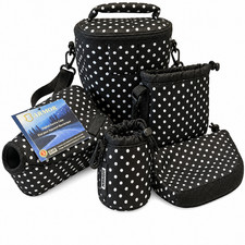 USA Gear FlexARMOR Neoprene Camera Cases and Pouches 5 Pieces NWT