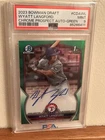2023 Bowman Chrome Draft Wyatt Langford Green Auto PSA 9 /99
