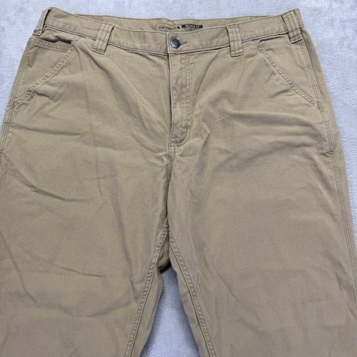 Carhartt Pants Men 36x30 Beige Relaxed Fit Canvas Workwear Utility Construction - Picture 3 of 14