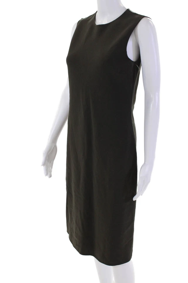 Michael Kors Womens Wool Zippered Sleeveless Pencil Dress Solid Gray Size 6 - Image 2 of 4