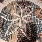 Vintage Crocheted Large Round Cotton Beige Lace Dolie -- 26'' — photo 2