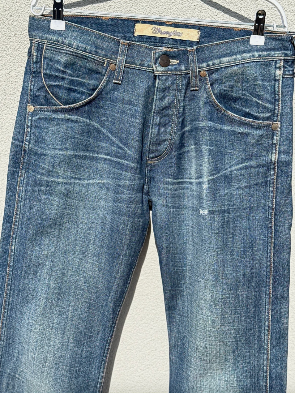 WRANGLER Mens Jeans Blue Regular Straight W32 L32 MILES EX image 2
