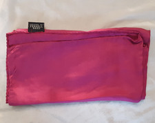 Ferrell Reed VTG Pocket Square 17" Fuschia/Cranberry/Raspberry Silk Handkerchief