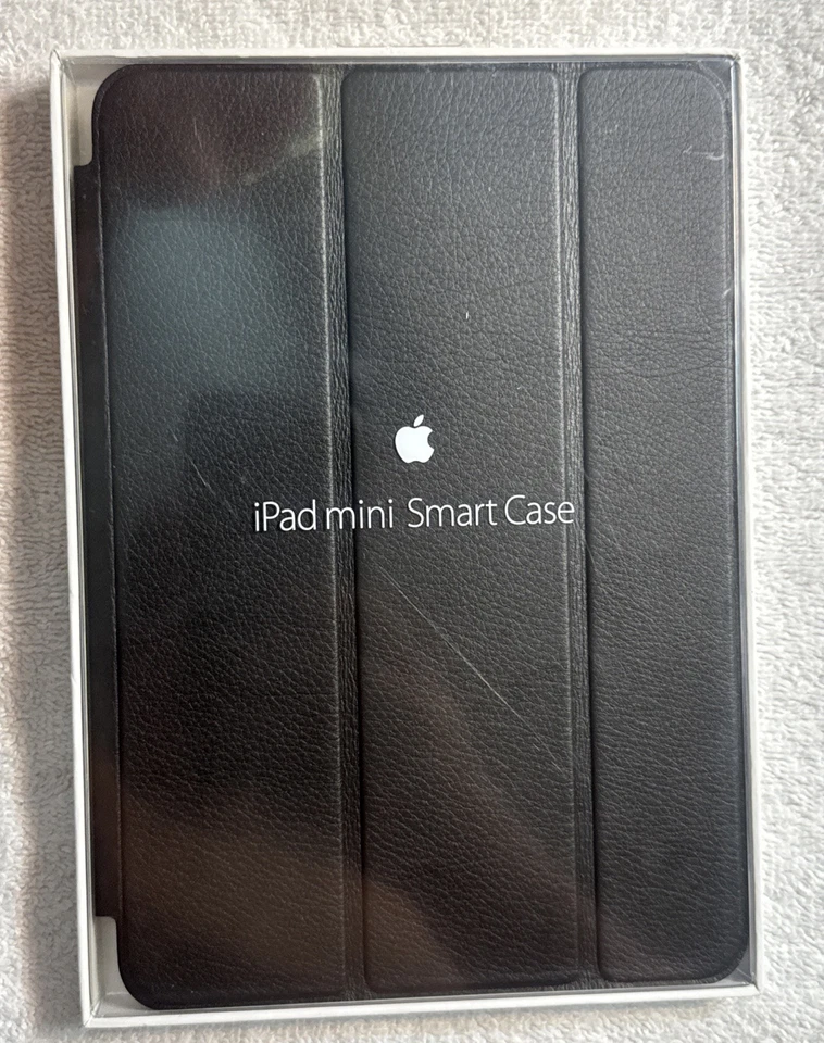 Genuine Apple iPad Mini 7.9” Leather Smart Case Black 2012/14 iPad Mini 1/2/3 - Image 2 of 4
