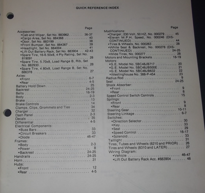 CUSHMAN 898322 EXECUTIVE CART PARTS MANUAL BOOK CATALOG | eBay