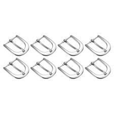 8Pcs Metal Roller Buckles, 25mm - 0.98" Belt Buckle (Silver, 36mm)