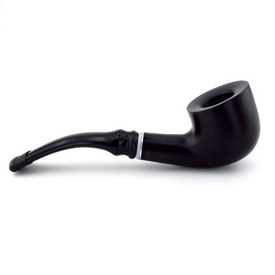 Handmade Briar Pipe Matte Black Finish Lightweight Bent Shape 9mm Filter DPX003
