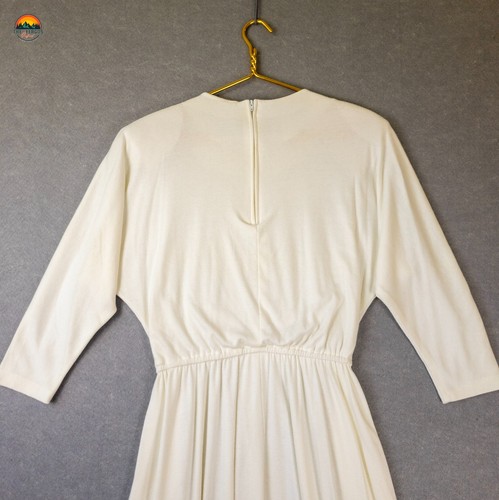 Jessica Howard Maxikleid elfenbeinfarben 3/4-Ärmel Rundhalsausschnitt Landhaus Damengröße 12 - Bild 4 von 13
