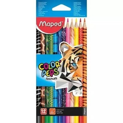 3154148322122 Kredki Colorpeps Animal 12 kolorów MAPED Maped