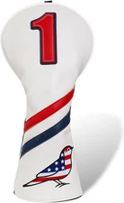 USA Flag Birdie Red Blue Stripes Golf Driver Head Cover