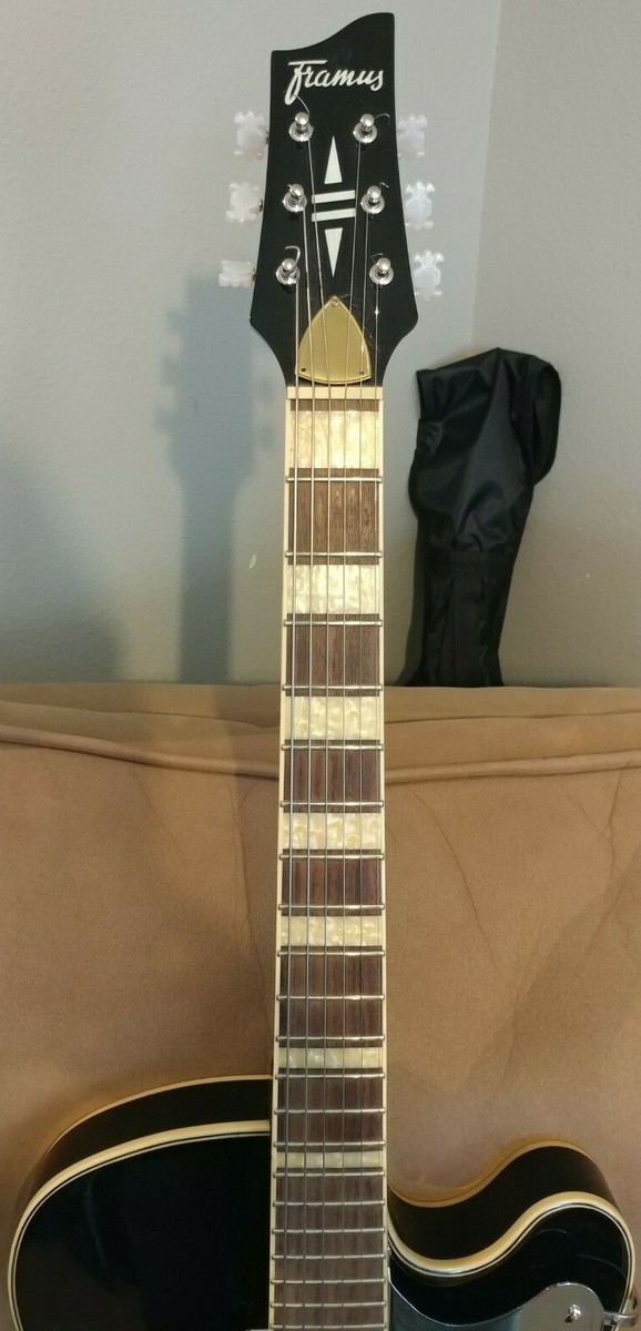 Framus Billy Lorento Electric Hollowbody Guitar in gorgeous black