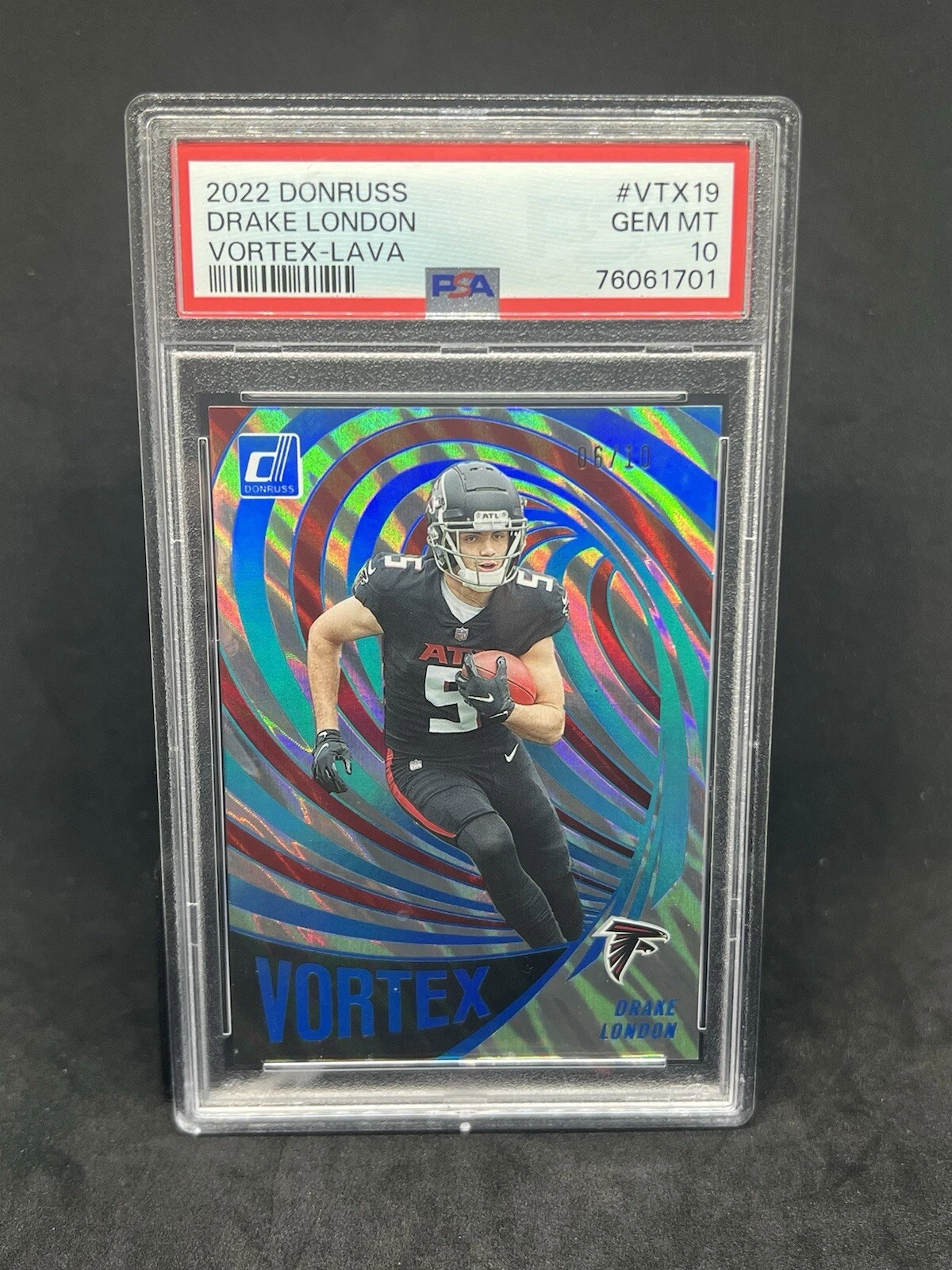 Drake London Panini Donruss Vortex #VTX19 Lava