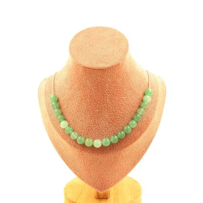 A Bijoux Aventurin Collier Mit 20 Perlen 8 mm