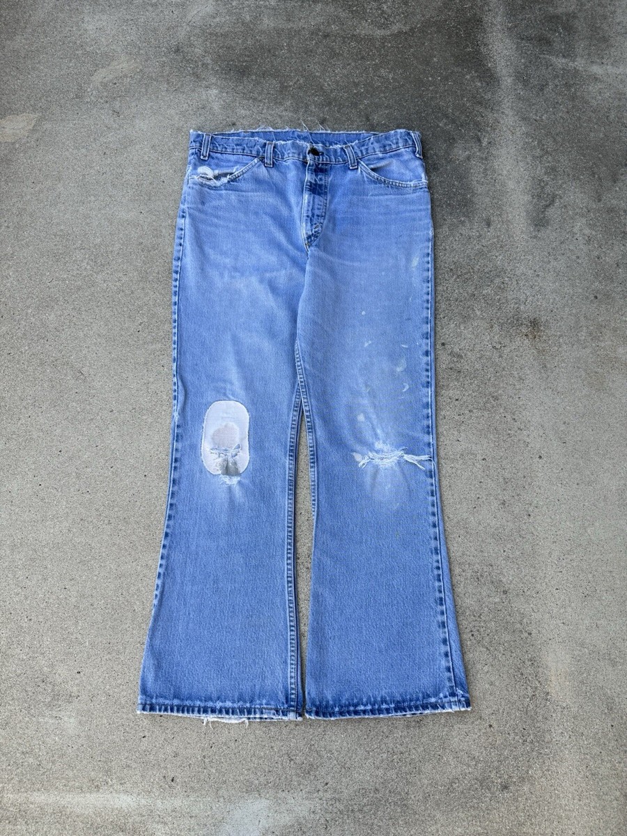 Vintage 70s Levi's 646 Orange Tab Bellbottom Flare Light Vintage 70s Levi's 646 Orange Tab Bellbottom Flare Light