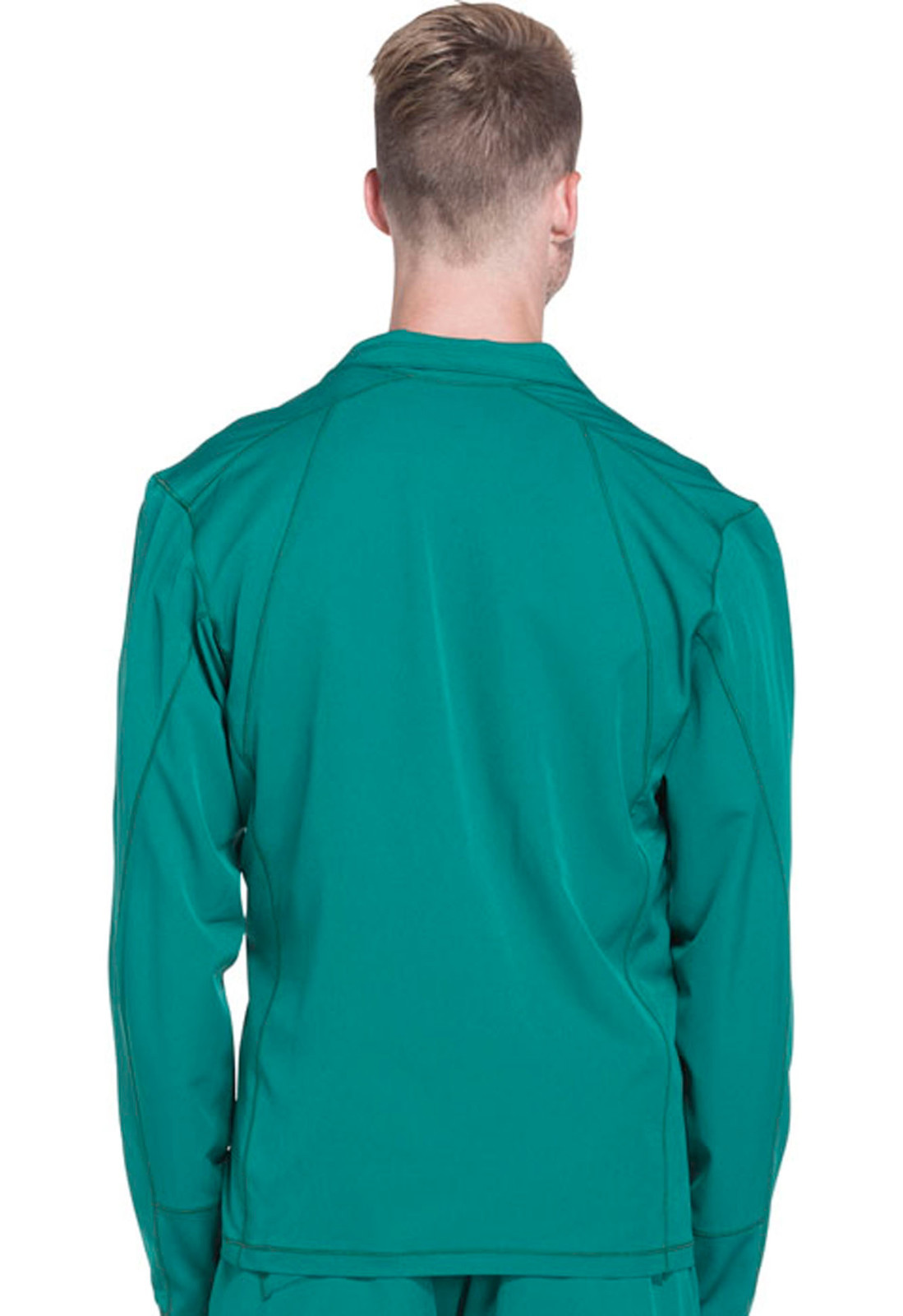 Hunter Green Dickies Scrubs Dynamix Mens Zip Front Warm Up Jacket DK310