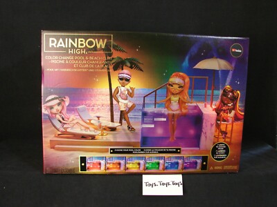 Rainbow High Doll Playset Color Change Pool & Beach Club NEW 2021 MGA