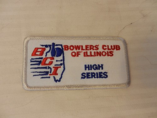 Bowlers Club of Illinois Men's High Series Patch from the 90s Silver Border