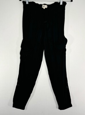 JOLT Women's Pants Yoga Joggers Black Loose Fit Pockets Harem Leggings size 1