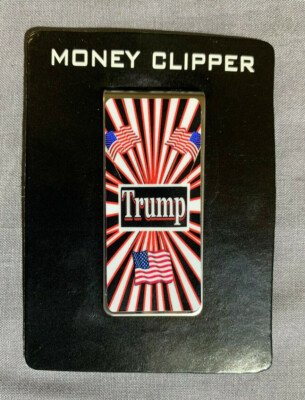 Metal Money Clip Bills Card Holder Rectangle Trump 2020 D20