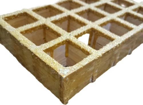 Anti Slip Resin Fiberglass 1800x425 30x30 Yellow Grit Clips FRP Walkway Grating - Picture 8 of 16