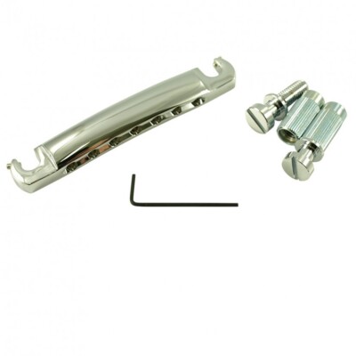 TonePros Metric 7 String Stop locking Tailpiece Chrome fits ESP, Schecter
