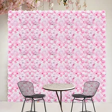 Flower Wall Panel 24" x 16" Artificial Roses Dahlias for Wedding & Party
