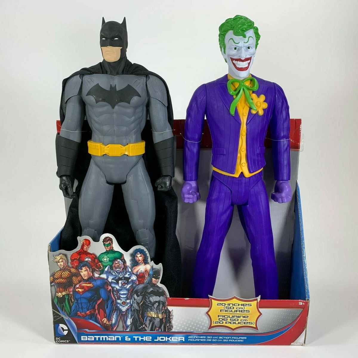 JAKKS Pacific Big Figs DC Comics Batman Joker 20 inch Gray Purple Variant Set