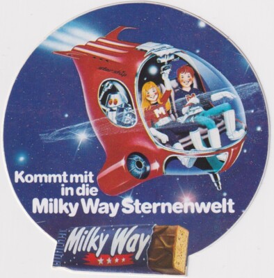 Alter Aufkleber/Sticker MILKY WAY - STERNENWELT / '80er/'90er