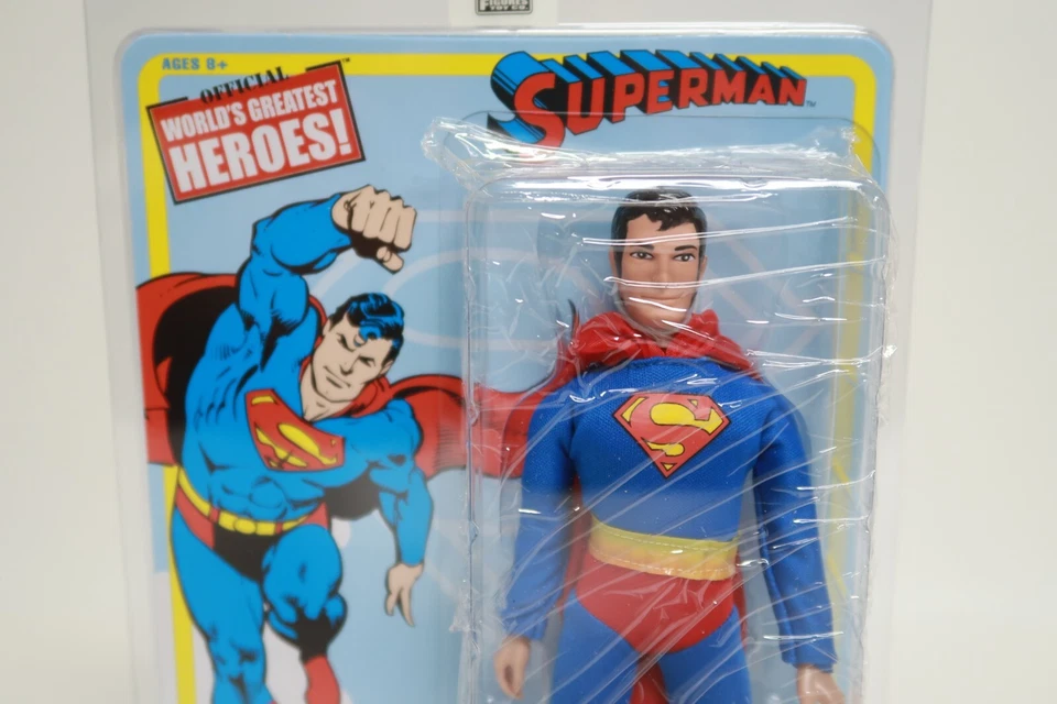¡Los héroes más grandes del mundo de Superman! Figuras de acción retro de 8" Toy Co. DC Comics 2014 Foto 3 de 4
