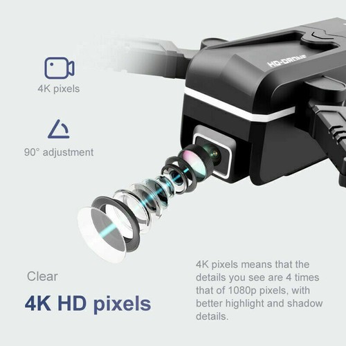 GT3 2025 4K Camera Drone with 4.3 Screen Remote, Auto Hover, One-Key Return, Dual Battery Foldable Quadcopter for Beginners & Adults