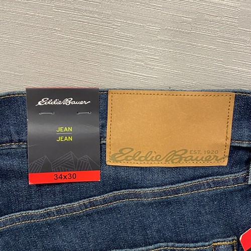 Eddie Bauer Jeans Mens 34 x 30 Straight Leg Regular Fit Dark Wash Denim Pants - Picture 8 of 20