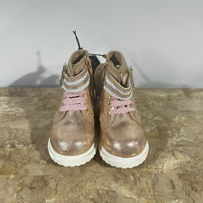 Wonder Nation Toddler Baby Girl Star Combat Boots Size