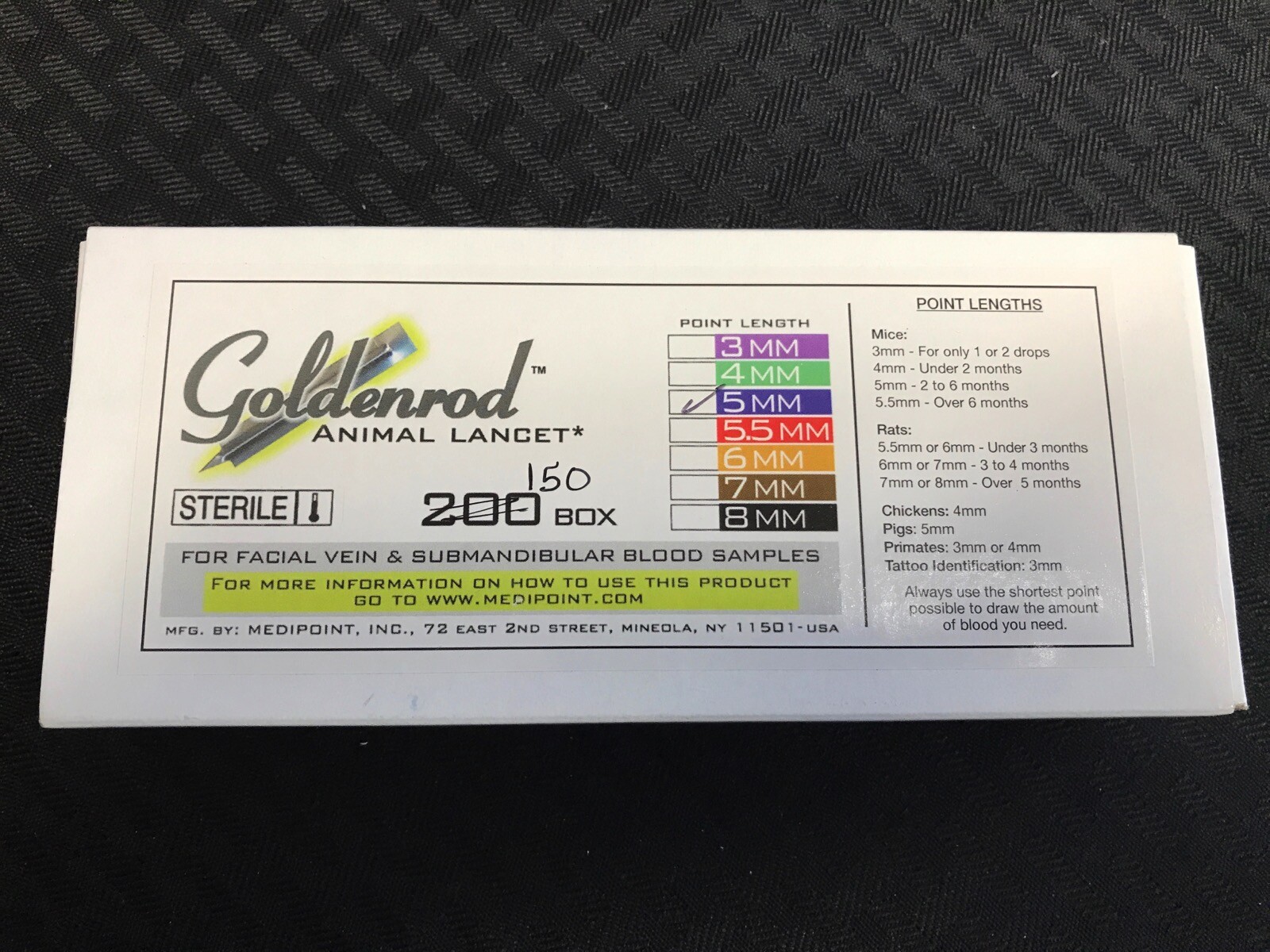 (150 Pcs) GOLDENROD 5mm Animal Lancet for Blood Samples GR5MM eBay