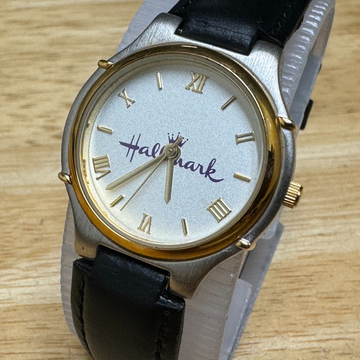 Sweda Hallmark Quartz Watch Women Dual Tone Japan Movt Leather