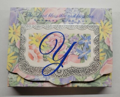 Dayspring Floral Monogram Y Note 10 Notes & Envelopes