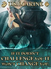 US Marines Motivational 2  Military Poster Print Reproduction Giclee Print 11x17