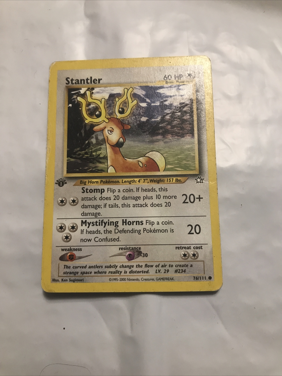 Pokemon STANTLER 76/111 1st Edition Neo Genesis - MINT