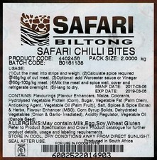 Crown National Safari Chilli Bites Biltong Spice 2 kg condimento