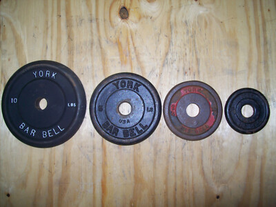 vtg YORK BARBELL SINGLES BodyBuilding Strongman DUMBBELLS Fitness EXERCISE gym