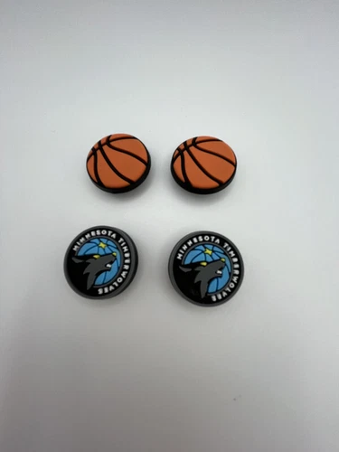 NBA Minnesota Timberwolves Basketball For Crocs Shoe Charms - 4 Pieces
