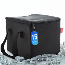 Kühltasche Kühleinsatz Thermotasche für Faltkorb Auto-Faltbox Kühlbox Schwarz
