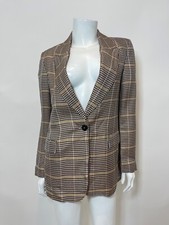 Nwt Forte_forte Fluid Glen Check Blazer In Ambra Size 1/s