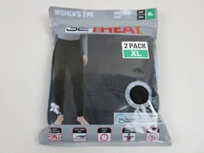 32 Degrees Heat Women's 2 Pack Base Layer Pants Size XL - Black (NEW)